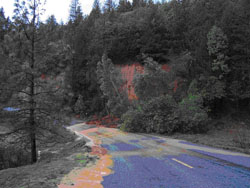 Slides close road access and contribure sediment to the Trinity River