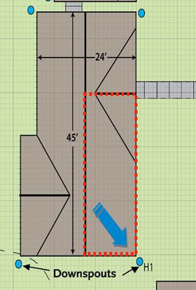 Map of Downspouts