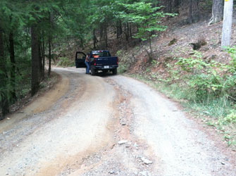 Prior to treatment, drainage ran down the middle of the road