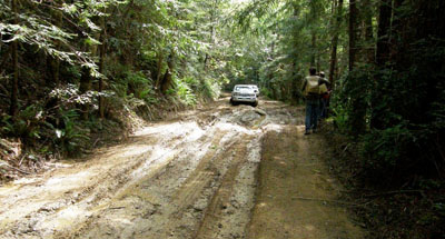 Section of road is impassable during winter/rain and contributes heavy loads of sediment to creeks