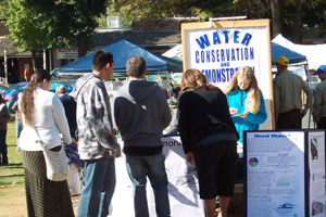 The water conservation demonstration trailer was a popular exhibit at the Trinity County Salmon Festival