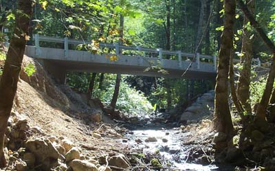 New bridge allows for fish passage and increased storm volume